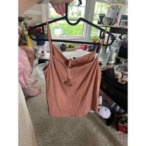 Skims Straight‎ Neck Cotton Ribbed Camisole Cami Tank Sedona 4XL